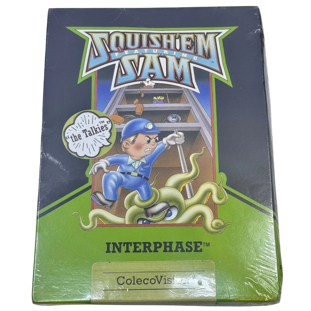 Squish'em Featuring Sam ColecoVision Interphase Video Game New Sealed Vintage
